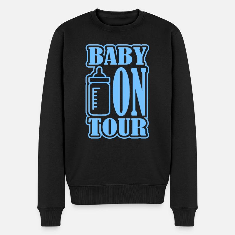 Baby on Tour - Männer Premium Bio Pullover - Schwarz