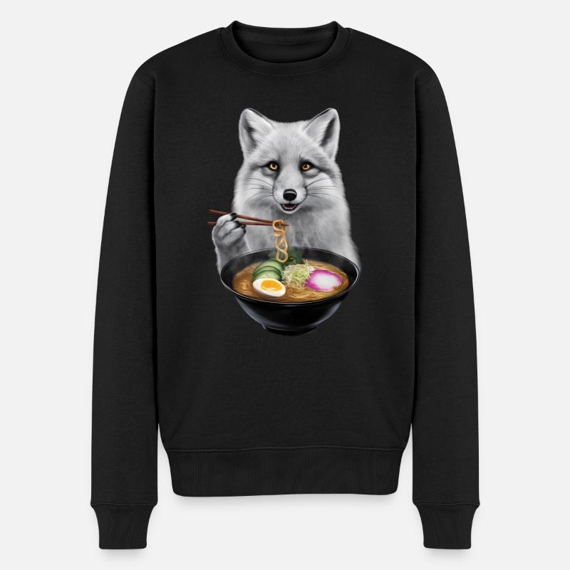 Polarfuchs Ramen - Männer Premium Bio Pullover - Schwarz