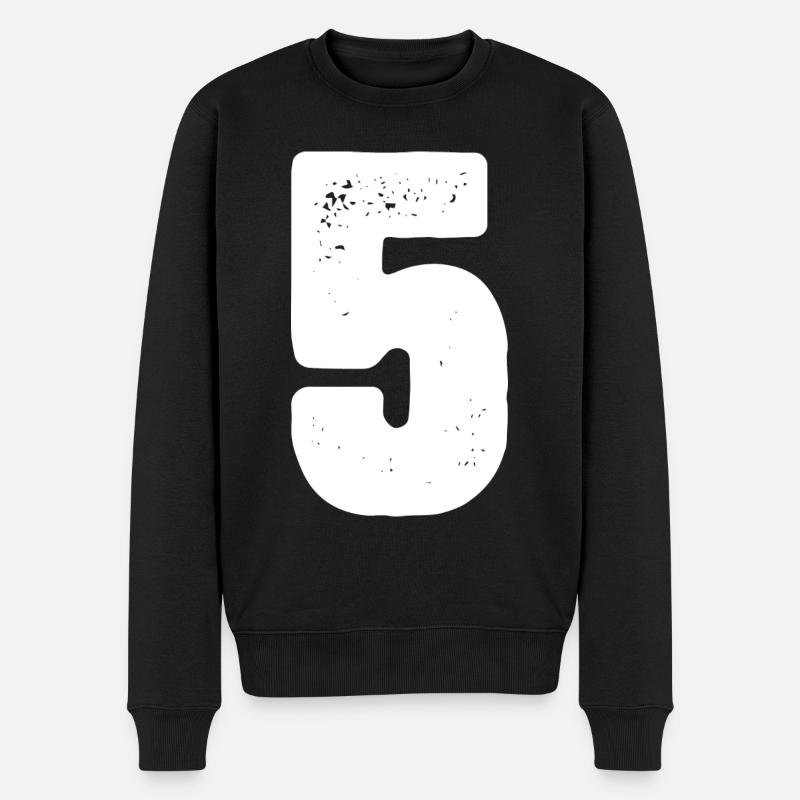 Maillot 5 numéros - Pull Premium bio Homme - noir