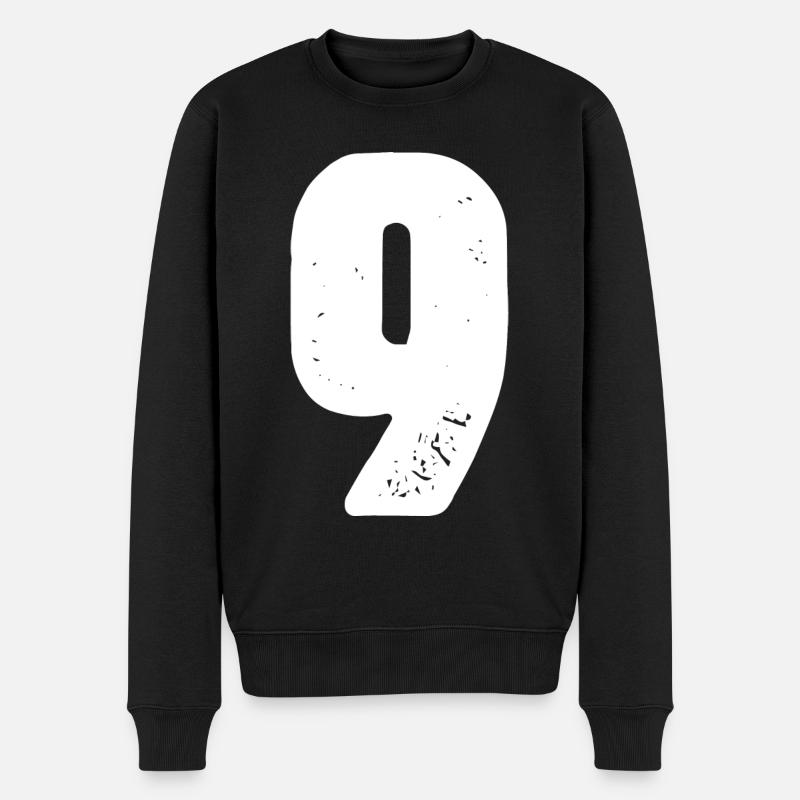 9 Maillot numéro - Pull Premium bio Homme - noir