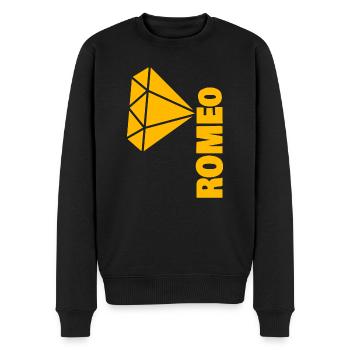 Noble Romeo - Men's Premium Organic Jumper - black - Front - Nico (187cm)