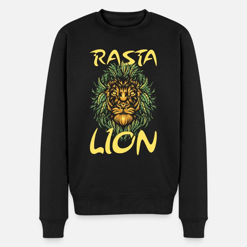 Rasta Lion Rastafari Cadeau - Pull Premium bio Homme - noir