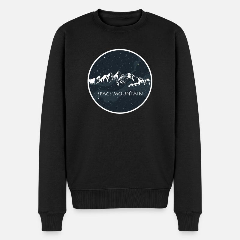 MOUNTAIN Berg Geschenk - Männer Premium Bio Pullover - Schwarz