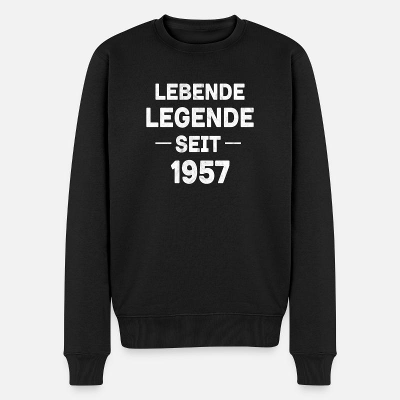 Lebende Legende seit 1957 - Männer Premium Bio Pullover - Schwarz