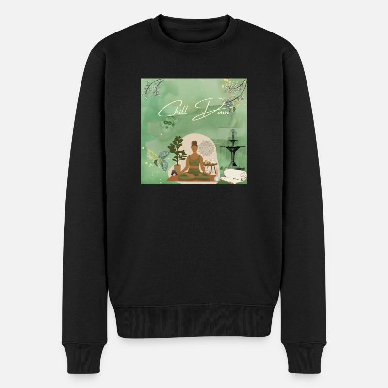 Chill Down - Pause bien-être - Pull Premium bio Homme - noir