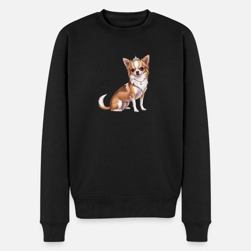 Chihuahua Princess - Männer Premium Bio Pullover - Schwarz