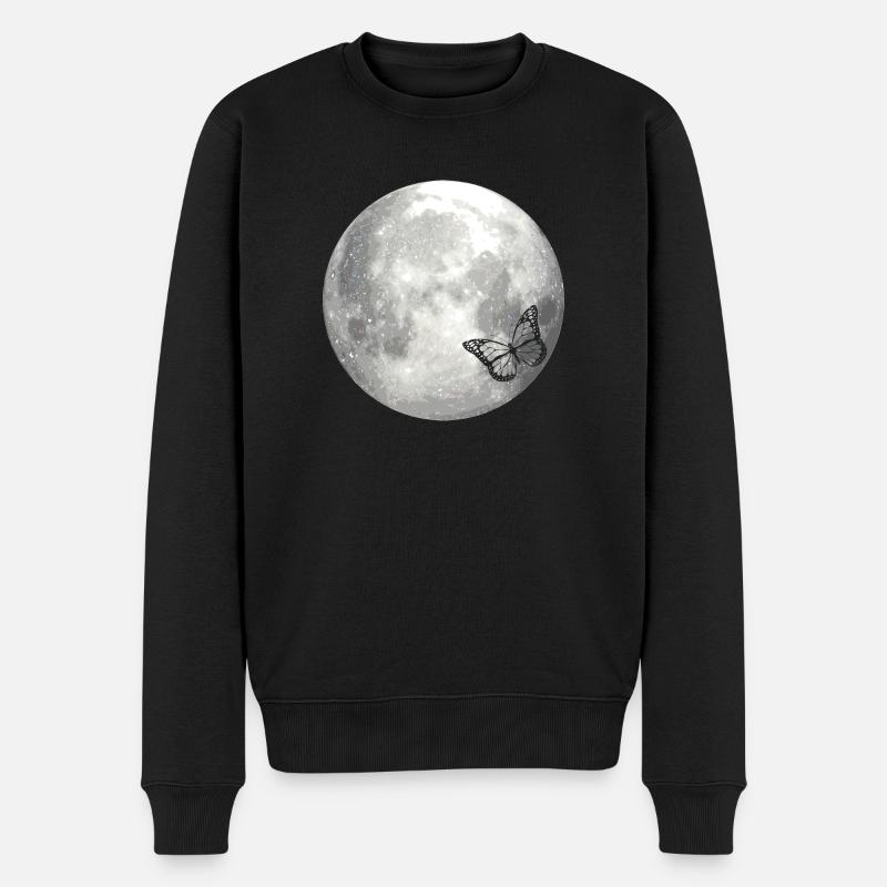 full moon butterfly - Pull Premium bio Homme - noir
