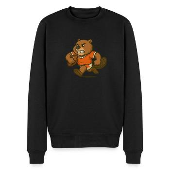 Rugby Power – Les castors dans l’assaut - Pull Premium bio Homme - noir - Devant - Nico (187cm)