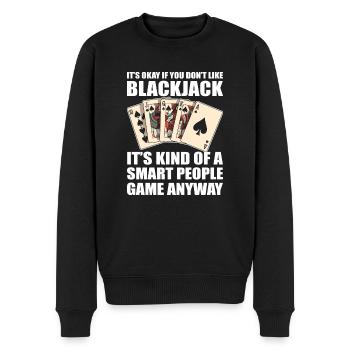 Blackjack Black Jack - Männer Premium Bio Pullover - Schwarz - Vorne - Nico (187cm)