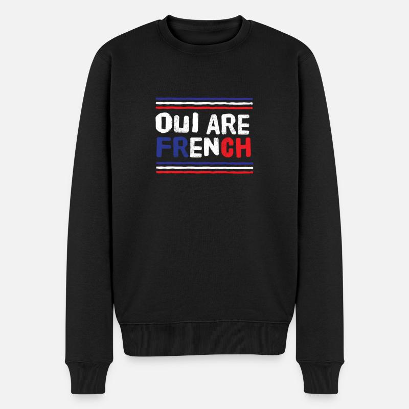 Ja, sind Franzosen - Männer Premium Bio Pullover - Schwarz