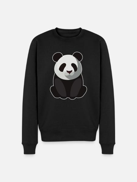 BÉBÉ PANDA ASSIS - Pull Premium bio Homme - noir