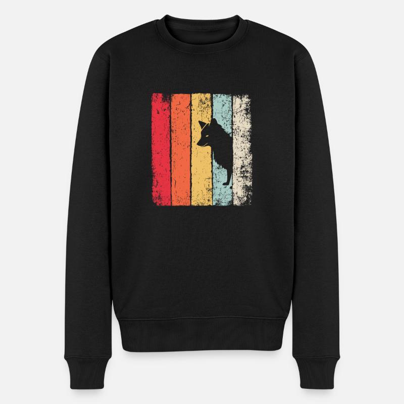 Tier versteckt im Wald Fuchs - Männer Premium Bio Pullover - Schwarz