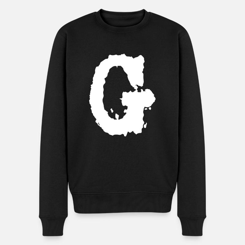 G - Männer Premium Bio Pullover - Schwarz