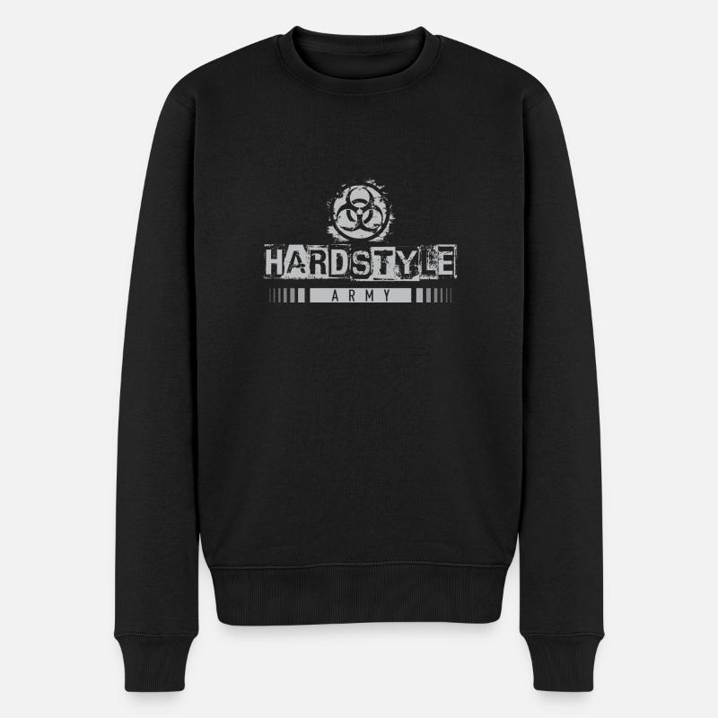 Hardstyle - Männer Premium Bio Pullover - Schwarz