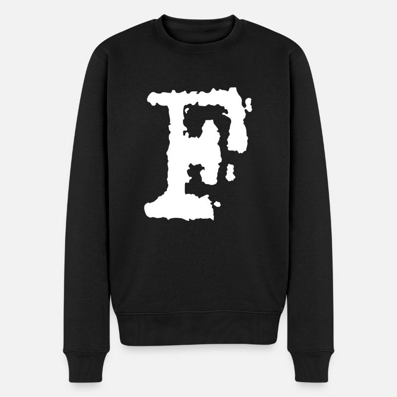 F - Männer Premium Bio Pullover - Schwarz