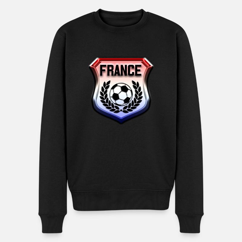 frankreich fussball - Männer Premium Bio Pullover - Schwarz