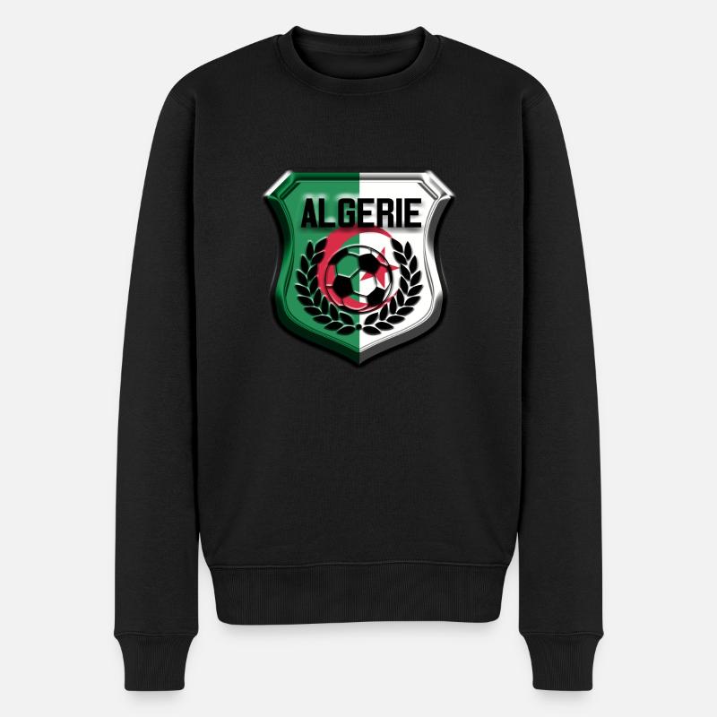Algerien Fußball - Männer Premium Bio Pullover - Schwarz