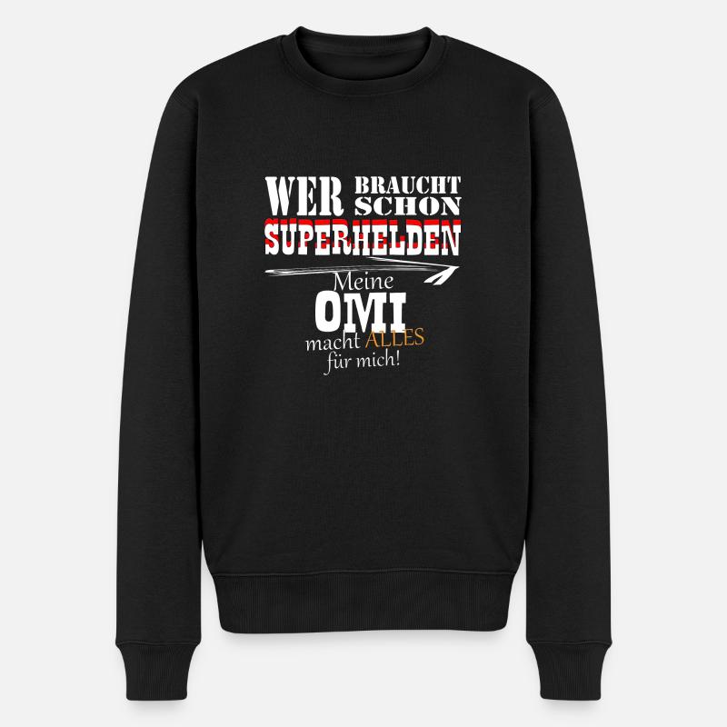 OMI alles - Männer Premium Bio Pullover - Schwarz