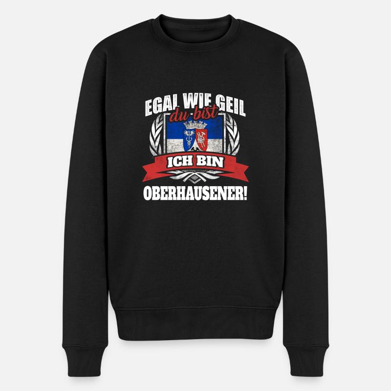 Oberhausener Oberhausen Oberhausenerin Geschenk - Männer Premium Bio Pullover - Schwarz