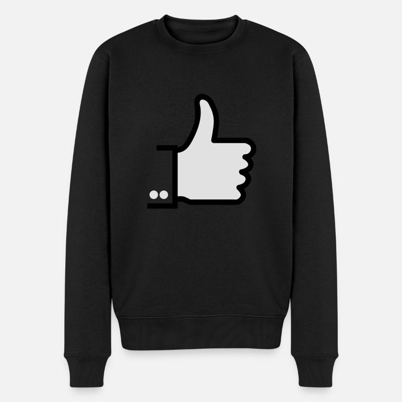 like 2c - Männer Premium Bio Pullover - Schwarz