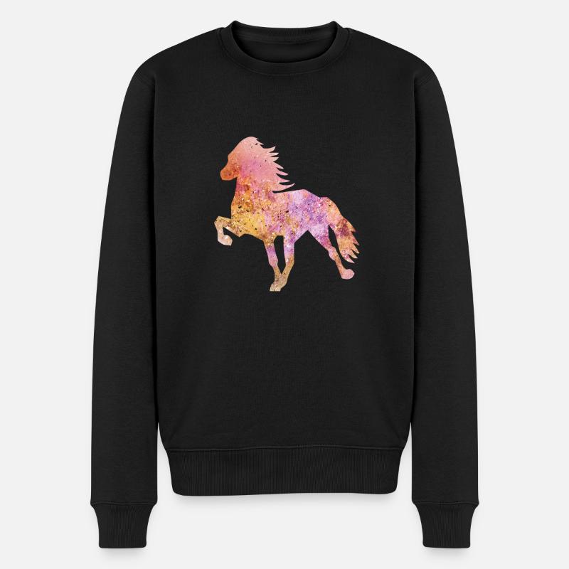 Tölter "Splash" - Männer Premium Bio Pullover - Schwarz