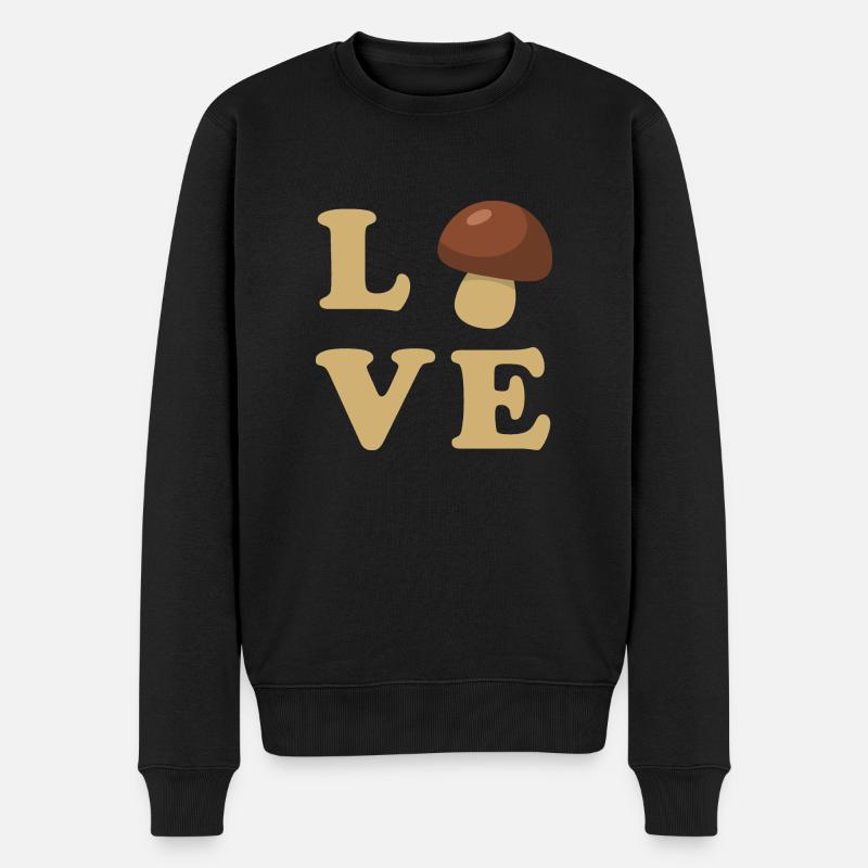 Champignon Champignons Amour - Pull Premium bio Homme - noir