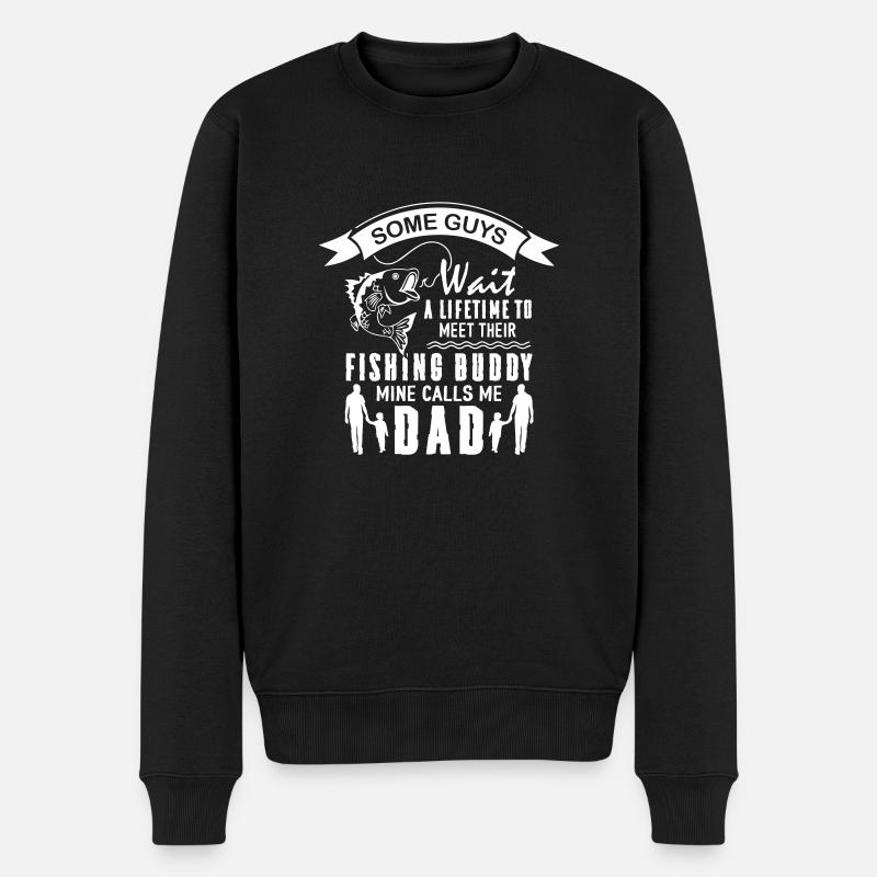 Les papas de pêche - Pull Premium bio Homme - noir