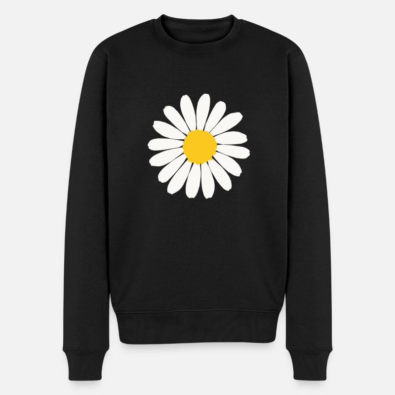 Gänseblume - Männer Premium Bio Pullover - Schwarz