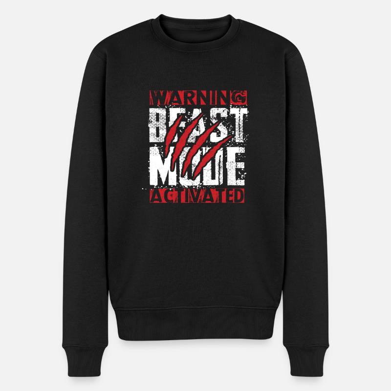 Beast Mode Dunkel coole shirts ch / at - Männer Premium Bio Pullover - Schwarz