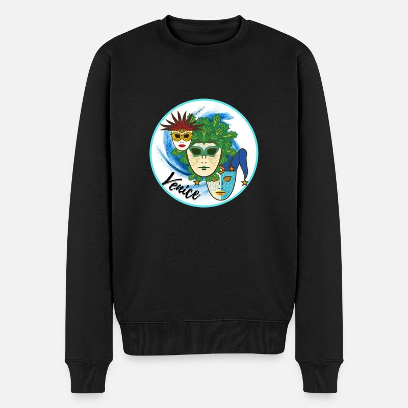 Venise, Italie - Pull Premium bio Homme - noir