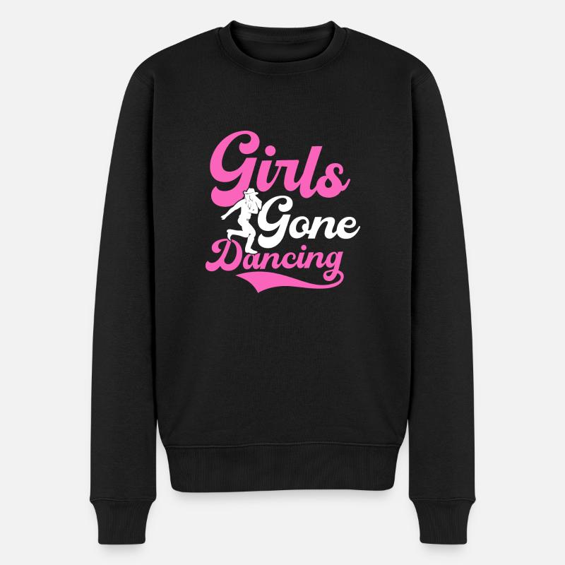 Girls Gone Dancing Linedancing Woman - Männer Premium Bio Pullover - Schwarz