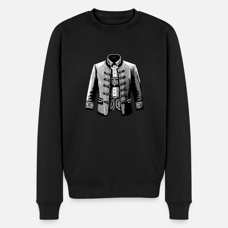 Trachtenjacke | Bayern - Männer Premium Bio Pullover - Schwarz