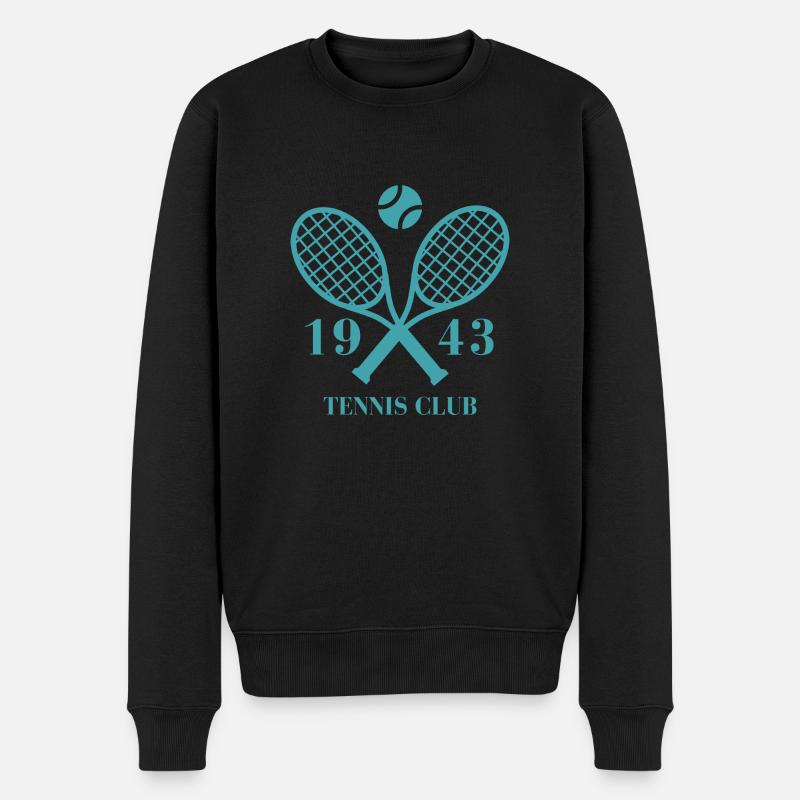 1943 tennis club - Pull Premium bio Homme - noir