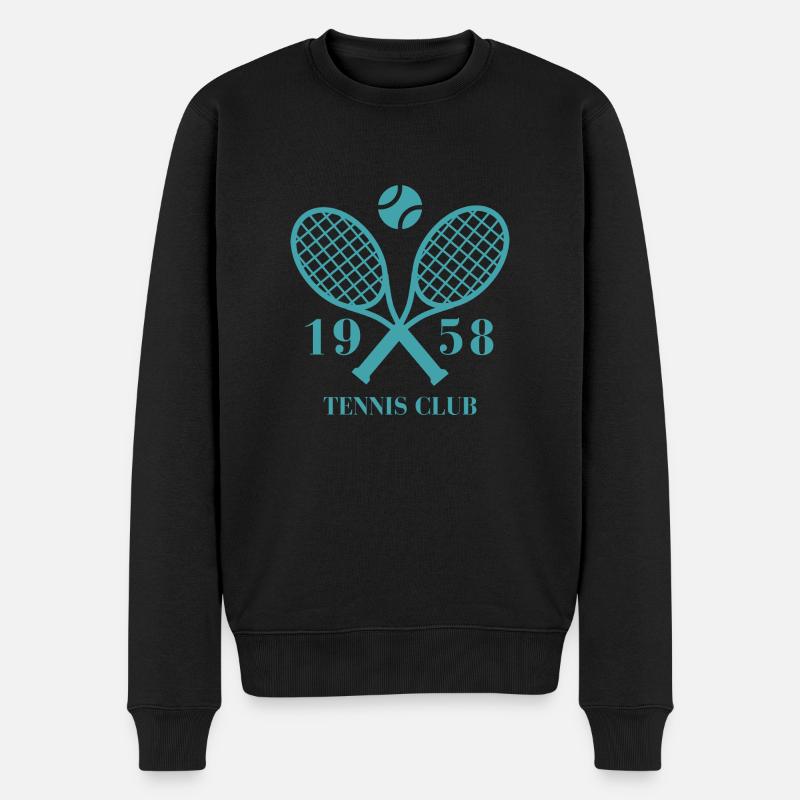 1958 Tennisclub - Männer Premium Bio Pullover - Schwarz