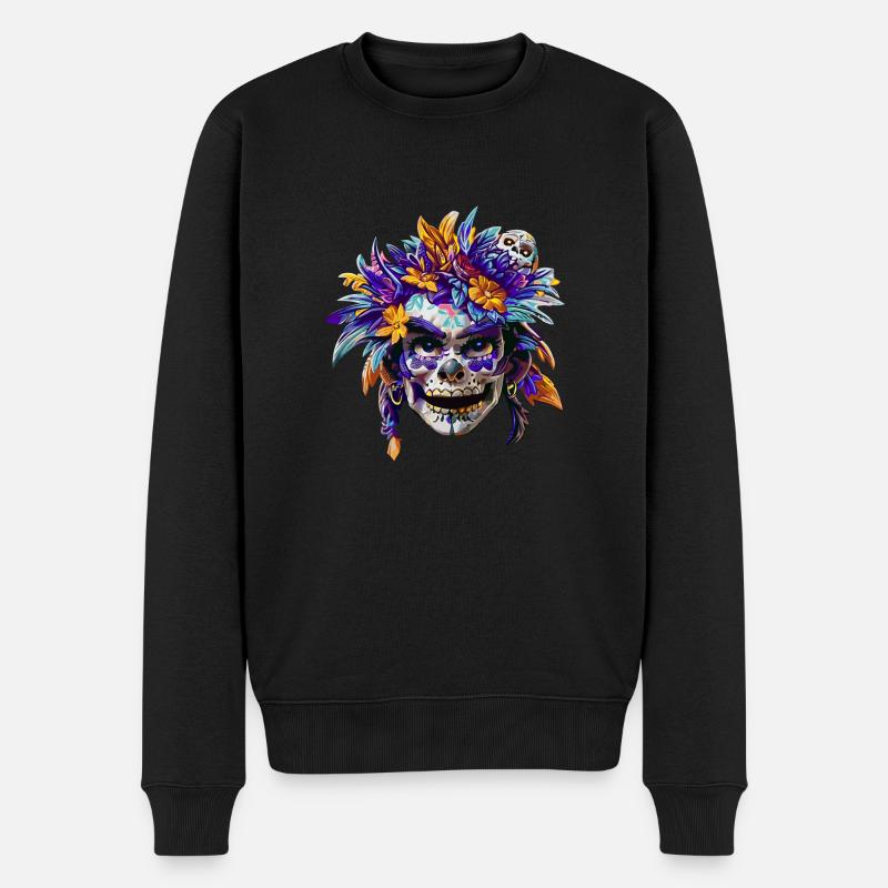 Skull native women - Pull Premium bio Homme - noir