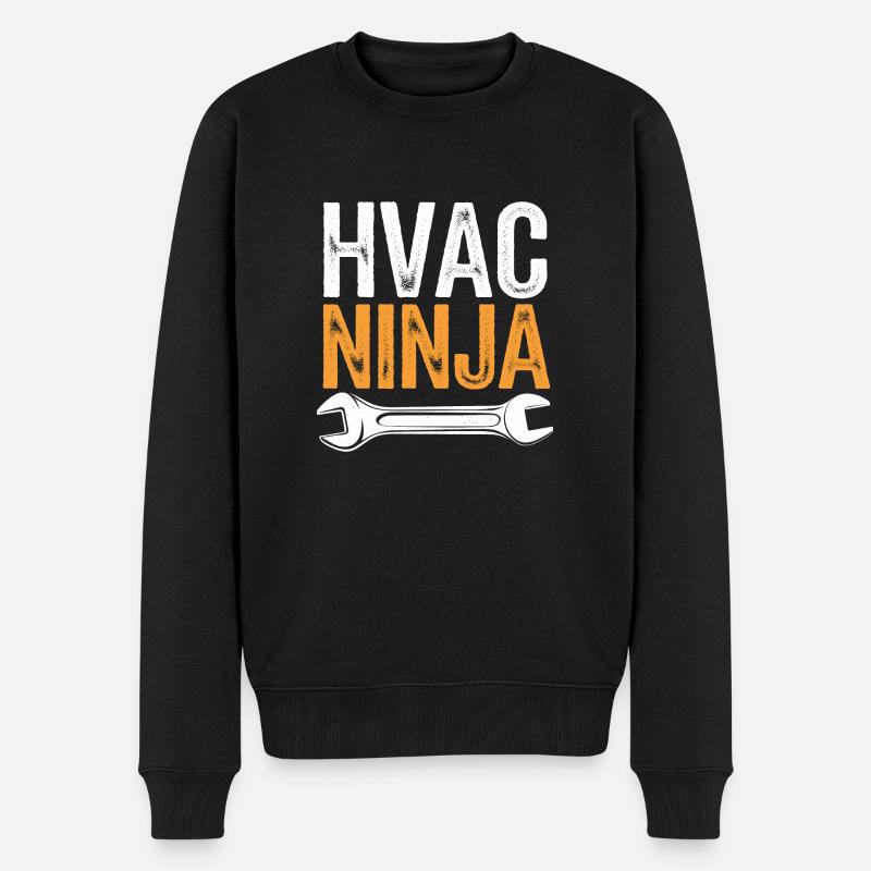 HVAC Ninja – Professionnel invisible - Pull Premium bio Homme - noir