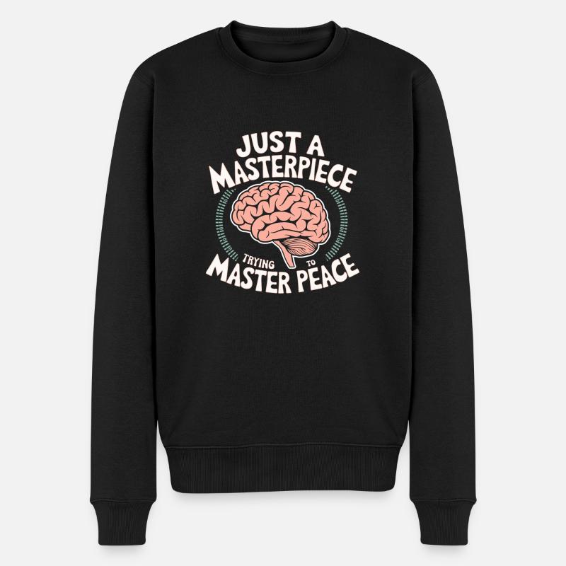 Stärke durch innere Harmonie - Männer Premium Bio Pullover - Schwarz