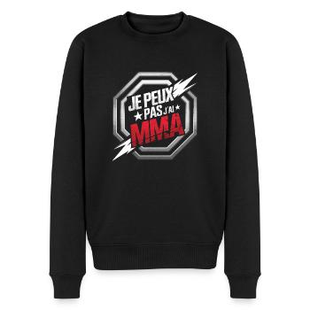 Je peux pas j'ai MMA - Pull Premium bio Homme - noir - Devant - Nico (187cm)