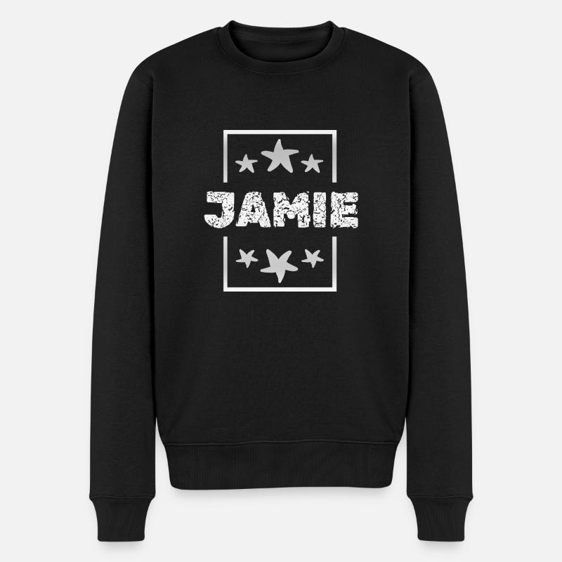 Jamie Jamie - Männer Premium Bio Pullover - Schwarz