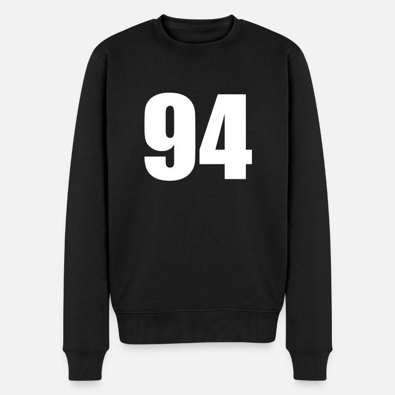 94 - Männer Premium Bio Pullover - Schwarz