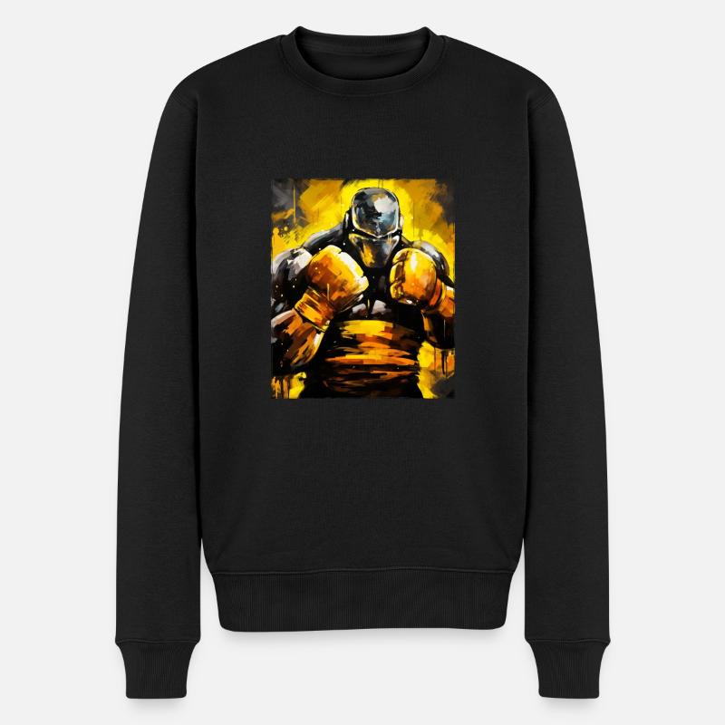 Ritter Boxer Boxen - Männer Premium Bio Pullover - Schwarz