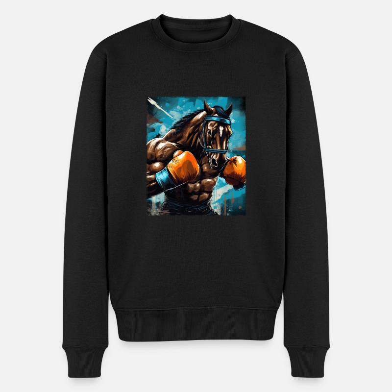 Boxe Boxer Cheval - Pull Premium bio Homme - noir