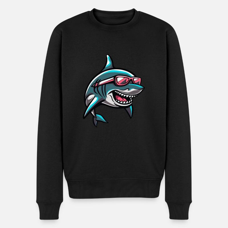Requin Animal Cool - Pull Premium bio Homme - noir