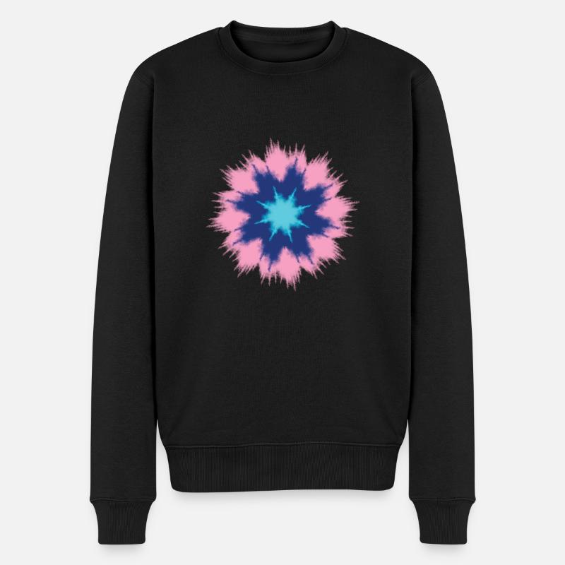 Batik-Hemd. Tie Dye Hemd Muster - Männer Premium Bio Pullover - Schwarz