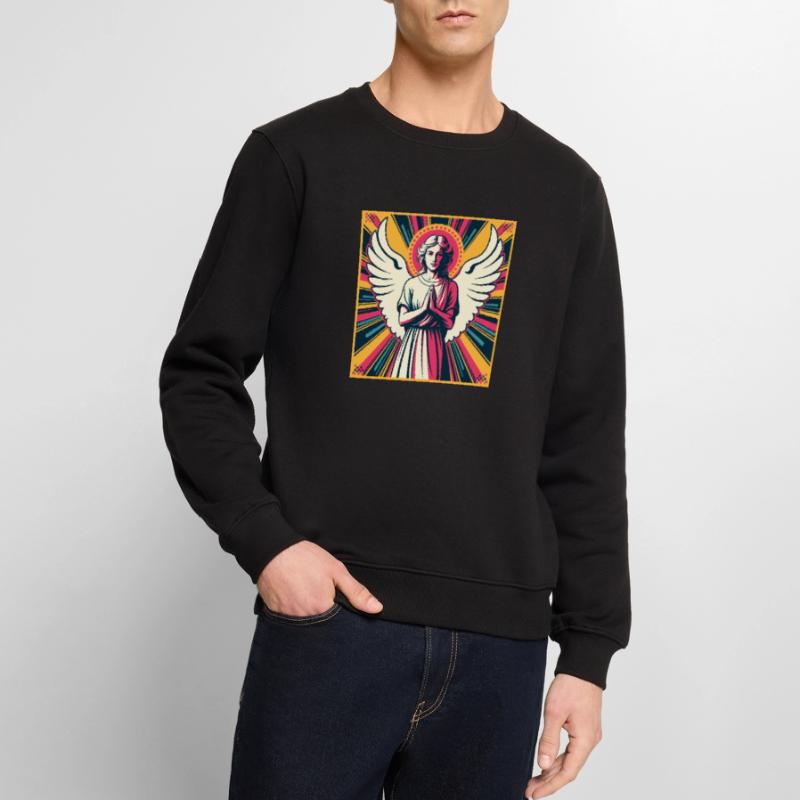 Schutzengel Pop-Art Männer Premium Bio Pullover