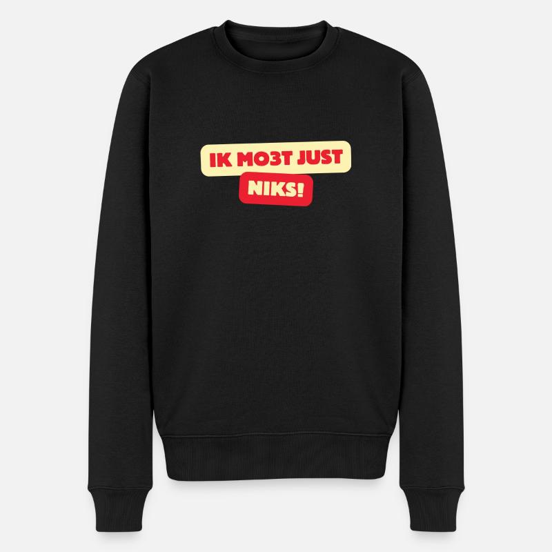 I mo3t just nothing - Men's Premium Organic Jumper - black