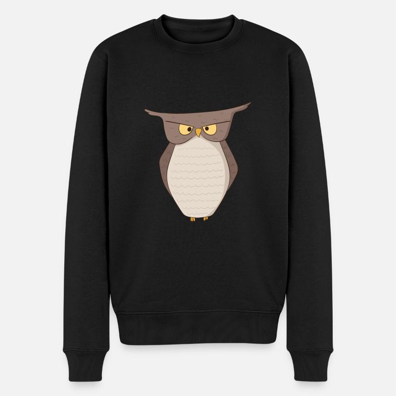 Hibou Noctambule - Pull Premium bio Homme - noir