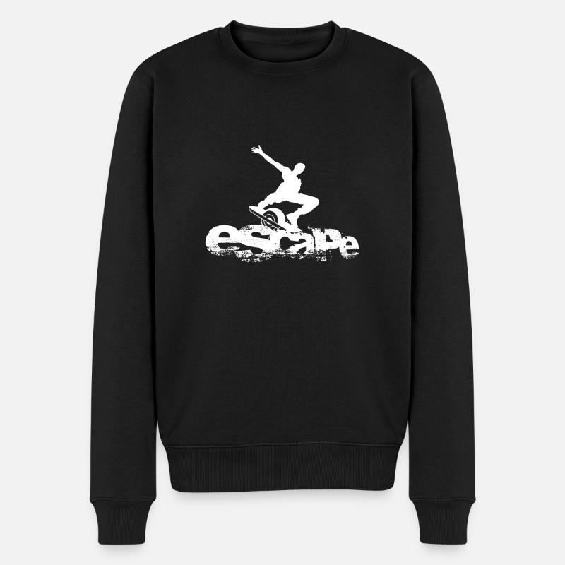 Onewheel Escape - Männer Premium Bio Pullover - Schwarz