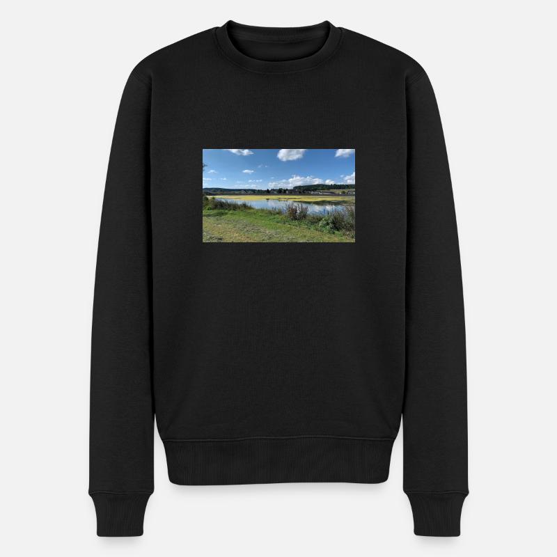 La nature sur l’eau - Pull Premium bio Homme - noir