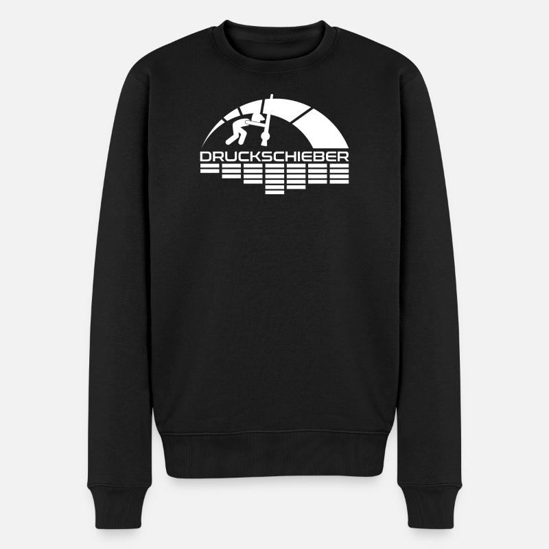 Druckschieber Arc Logo - Männer Premium Bio Pullover - Schwarz